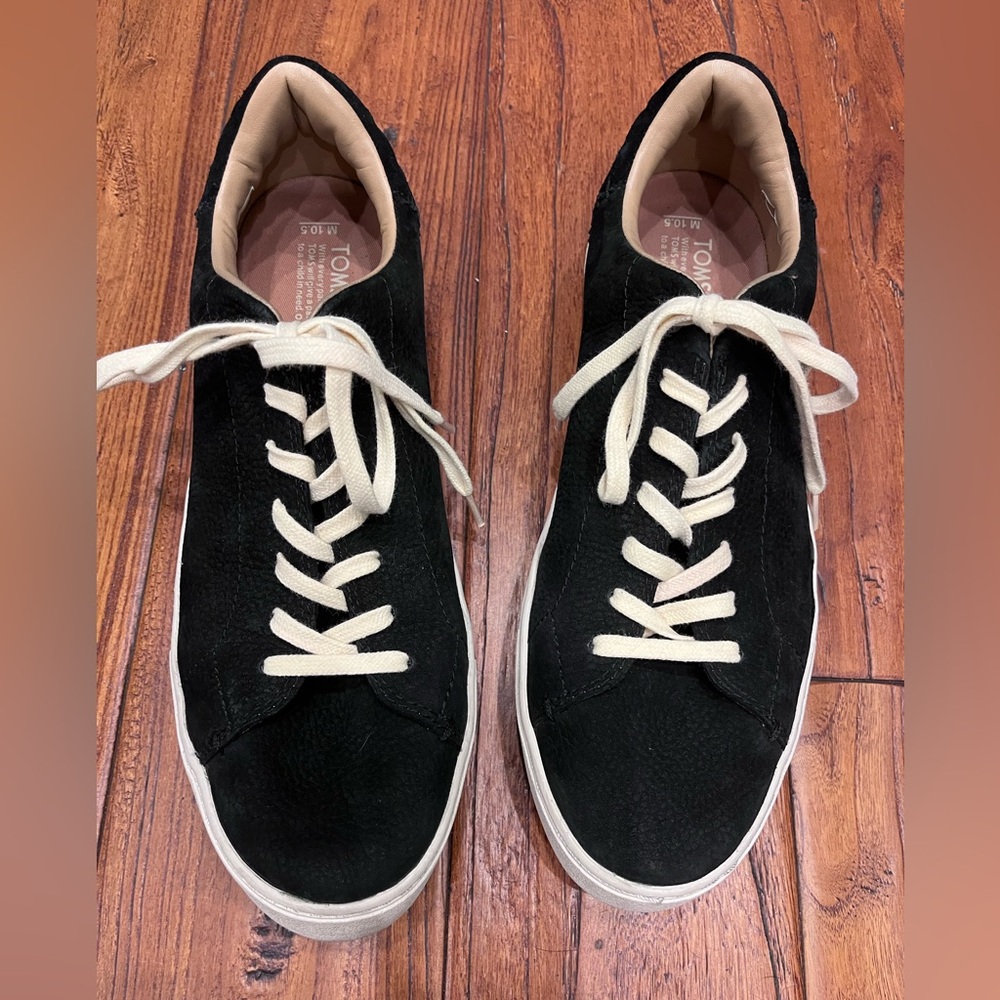 Tom’s Black Lenox Nubuck Sneakers Sz 10.5